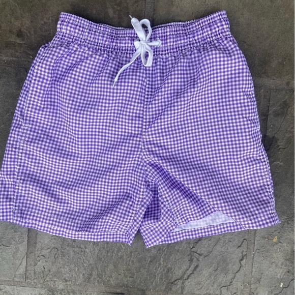 Kanu Surf Men's Monaco Board Shorts Swim Trunk Size M Purple Check Beach Pool - Picture 5 of 6